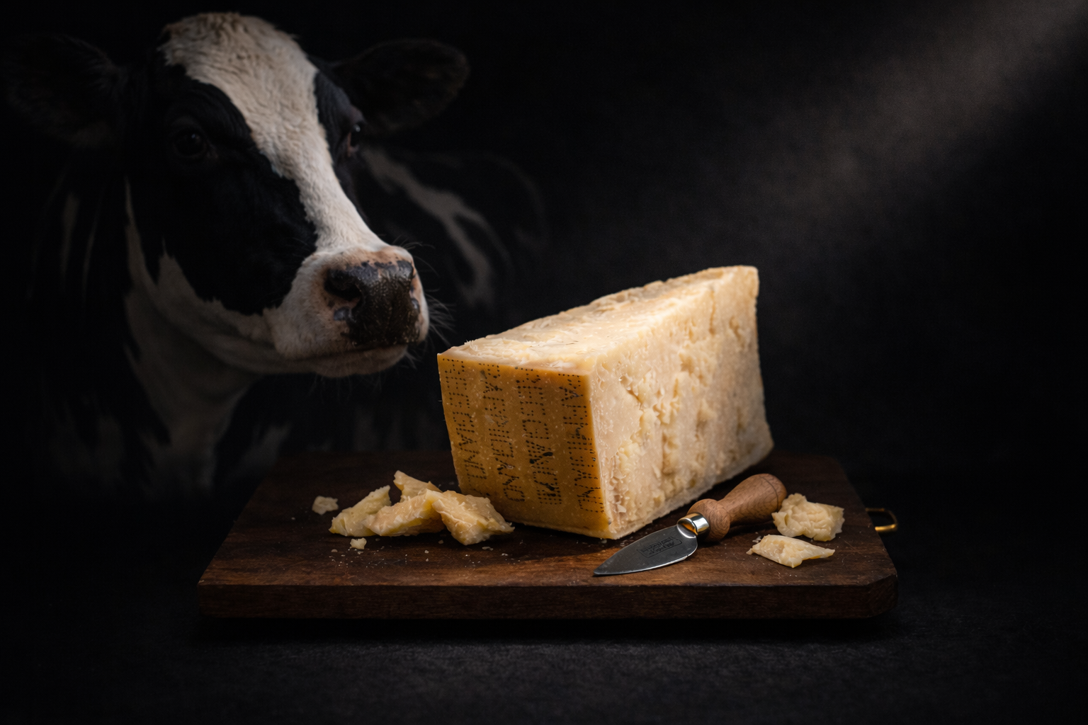 Vache frisonne et Parmigiano Reggiano